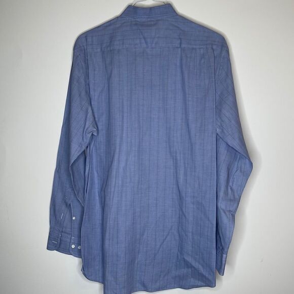 Hugo Boss‎ Size 40 (Large-Slim) Hugo Boss Blue LS Shirt - Picture 4 of 5